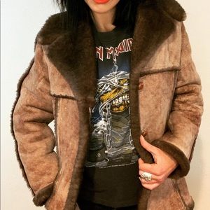 Vintage Eddie Bauer Shearling Coat